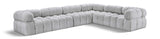 Ames Grey Boucle Fabric Modular Sectional 611Grey-Sec6F Meridian Furniture