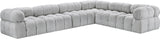 Ames Grey Boucle Fabric Modular Sectional 611Grey-Sec6F Meridian Furniture