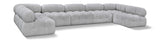 Ames Grey Boucle Fabric Modular Sectional 611Grey-Sec7A Meridian Furniture