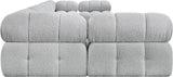 Ames Grey Boucle Fabric Modular Sectional 611Grey-Sec7A Meridian Furniture