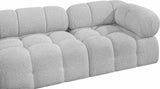 Ames Grey Boucle Fabric Modular Sectional 611Grey-Sec7A Meridian Furniture