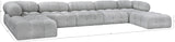 Ames Grey Boucle Fabric Modular Sectional 611Grey-Sec7B Meridian Furniture