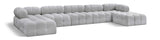 Ames Grey Boucle Fabric Modular Sectional 611Grey-Sec7B Meridian Furniture