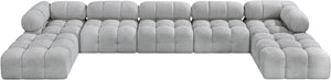 Ames Grey Boucle Fabric Modular Sectional 611Grey-Sec7B Meridian Furniture