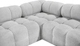 Ames Grey Boucle Fabric Modular Sectional 611Grey-Sec7C Meridian Furniture