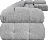 Ames Grey Boucle Fabric Modular Sectional 611Grey-Sec7C Meridian Furniture