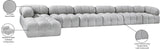 Ames Grey Boucle Fabric Modular Sectional 611Grey-Sec7D Meridian Furniture