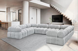 Ames Grey Boucle Fabric Modular Sectional 611Grey-Sec8A Meridian Furniture