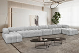 Ames Grey Boucle Fabric Modular Sectional 611Grey-Sec8B Meridian Furniture