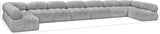 Ames Grey Boucle Fabric Modular Sectional 611Grey-Sec9A Meridian Furniture