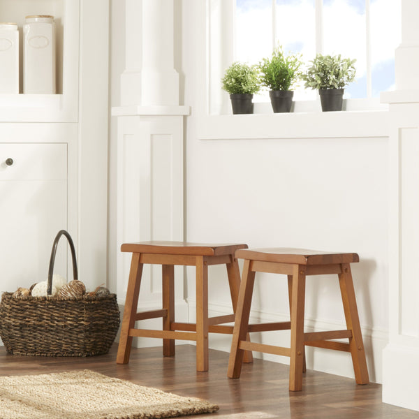 Cosimo Solid Rubberwood Dining Chair Set for Kitchen and Transitional Spaces