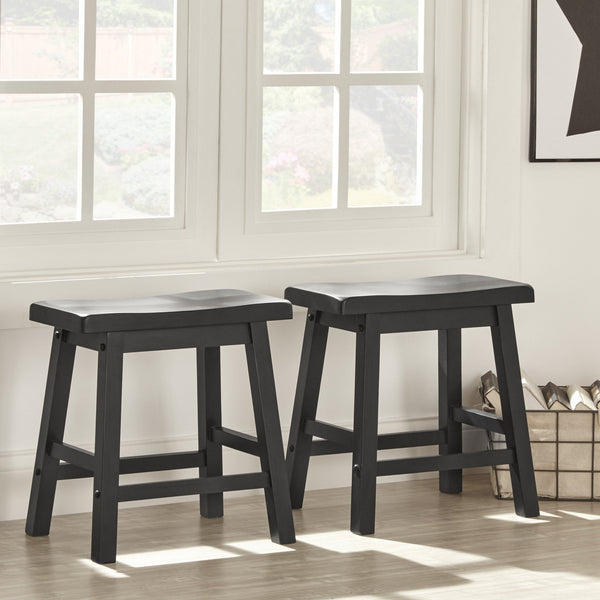 Cosimo Solid Rubberwood Dining Chair Set for Kitchen and Transitional Spaces