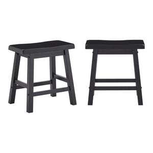 Cosimo Solid Rubberwood Dining Chair Set for Kitchen and Transitional Spaces