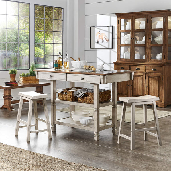 Cosimo Solid Rubberwood Saddleback Counter Stools Set of Two for Kitchen Islands