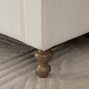 English Elm 65.55" Wide Upholstered Storage Bench Napped Fabric Rolled Arms Rubberwood Legs Entryway W3098P397304