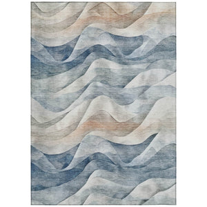 HomeRoots 10' Blue and Ivory Abstract Area Rug - Washable, Durable Indoor/Outdoor Design for Modern Living Spaces 612017
