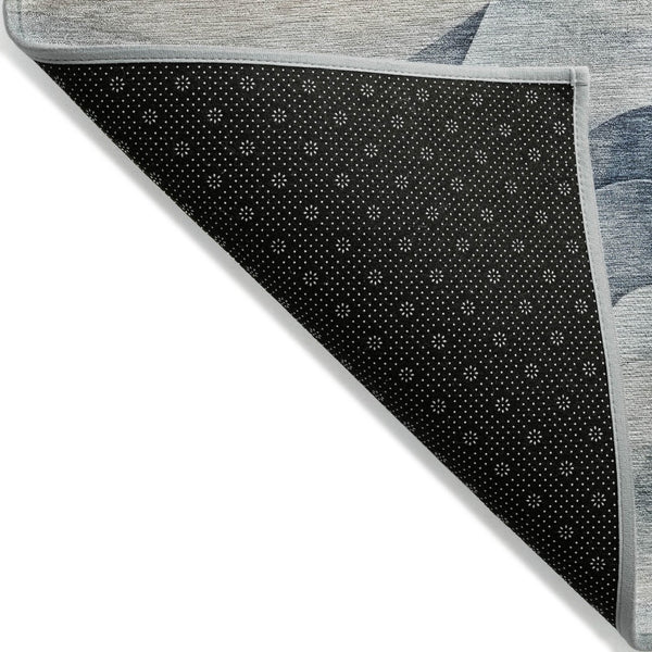 HomeRoots 10' Blue and Ivory Abstract Area Rug - Washable, Durable Indoor/Outdoor Design for Modern Living Spaces 612017