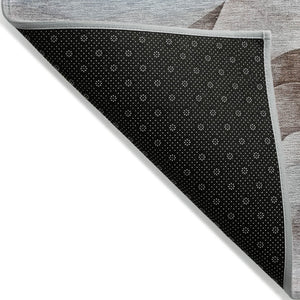 HomeRoots 5' X 8' Washable Brown and Teal Abstract Area Rug - Durable, Versatile Indoor/Outdoor Design for All Spaces 612019