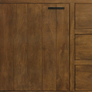 HomeRoots 71" Chestnut Distressed Solid Wood Sideboard - Versatile Storage with Vintage Charm & Style Upgrade! 612040