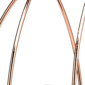 19 Inch Rose Gold Black Metal Lantern with Shade Elegant Glam Accent for Any Room