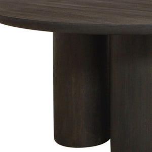 HomeRoots Seven Piece Dark Brown Solid Wood Dining Set with Stylish Wing-Back Chairs for Cozy Meals 612055