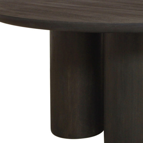 HomeRoots Seven Piece Dark Brown Solid Wood Dining Set with Stylish Wing-Back Chairs for Cozy Meals 612055