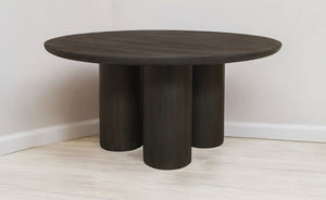 HomeRoots Seven Piece Dark Brown Solid Wood Dining Set with Stylish Wing-Back Chairs for Cozy Meals 612055