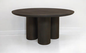 HomeRoots Seven Piece Dark Brown Solid Wood Dining Set with Vintage Charm and Comfortable Wing-Back Chairs 612058