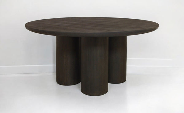 HomeRoots Seven Piece Dark Brown Solid Wood Dining Set with Vintage Charm and Comfortable Wing-Back Chairs 612058