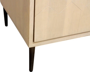 HomeRoots 28" Rustic Solid Wood Nightstand with Two Drawers, Hand-Carved Details, Vintage Charm & Versatile Use 612088