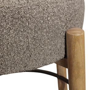 HomeRoots Set of Two Stylish Gray and Natural Wood Backless Bar Stools for Modern Kitchen & Dining Spaces 612091