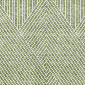 Homeroots 3' X 5' Stylish Geometric Washable Area Rug For Indoor And Outdoor Spaces - Durable & Versatile Design Sage Polyester 612094