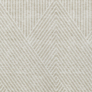 Homeroots 3' X 5' Stylish Geometric Washable Area Rug For Indoor And Outdoor Spaces - Durable & Versatile Design Beige Polyester 612101