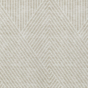 Homeroots 3' X 5' Stylish Geometric Washable Area Rug For Indoor And Outdoor Spaces - Durable & Versatile Design Beige Polyester 612104