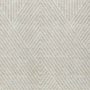 Homeroots 3' X 5' Stylish Geometric Washable Area Rug For Indoor And Outdoor Spaces - Durable & Versatile Design Beige Polyester 612105