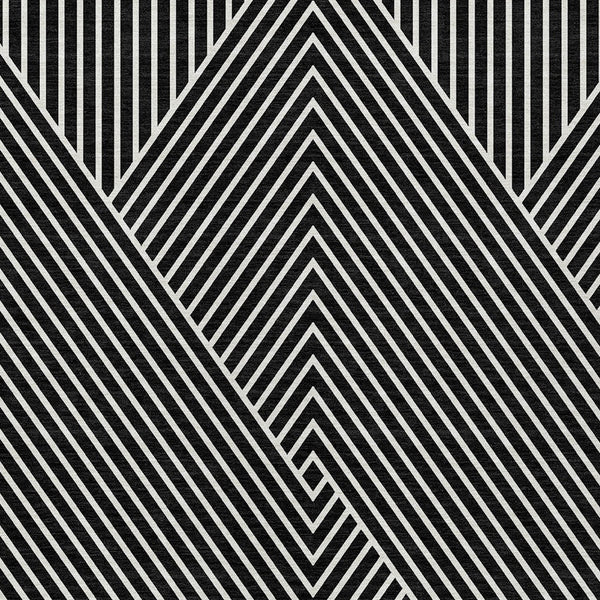 Homeroots 3' X 5' Stylish Geometric Washable Area Rug For Indoor And Outdoor Spaces - Durable & Versatile Design Black Polyester 612107