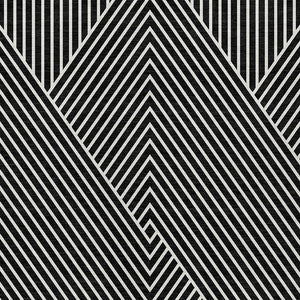 Homeroots 3' X 5' Stylish Geometric Washable Area Rug For Indoor And Outdoor Spaces - Durable & Versatile Design Black Polyester 612109