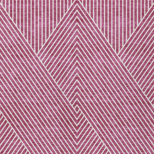 Homeroots 3' X 5' Stylish Geometric Washable Area Rug For Indoor And Outdoor Spaces - Durable & Versatile Design Blush Polyester 612112