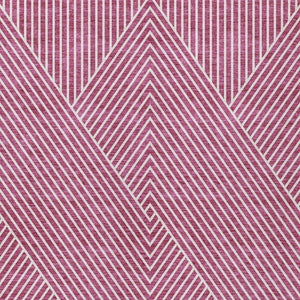 Homeroots 3' X 5' Stylish Geometric Washable Area Rug For Indoor And Outdoor Spaces - Durable & Versatile Design Blush Polyester 612116