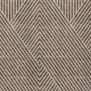 Homeroots 3' X 5' Stylish Geometric Washable Area Rug For Indoor And Outdoor Spaces - Durable & Versatile Design Brown Polyester 612122