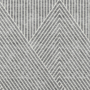 Homeroots 3' X 5' Stylish Geometric Washable Area Rug For Indoor And Outdoor Spaces - Durable & Versatile Design Gray Polyester 612133