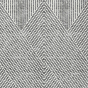 Homeroots 3' X 5' Stylish Geometric Washable Area Rug For Indoor And Outdoor Spaces - Durable & Versatile Design Gray Polyester 612134
