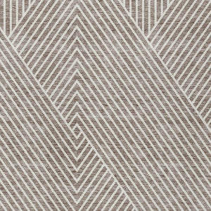 Homeroots 3' X 5' Stylish Geometric Washable Area Rug For Indoor And Outdoor Spaces - Durable & Versatile Design Taupe Polyester 612153
