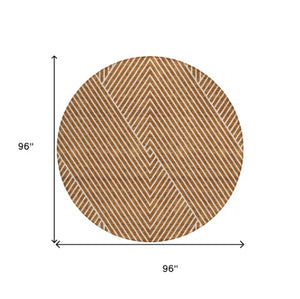 Homeroots 3' X 5' Stylish Geometric Washable Area Rug For Indoor And Outdoor Spaces - Durable & Versatile Design Terra Cotta Polyester 612156