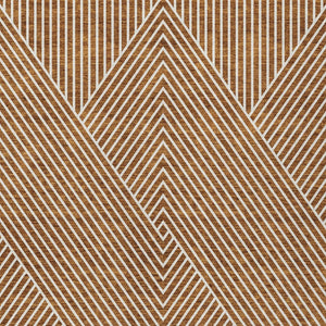 Homeroots 3' X 5' Stylish Geometric Washable Area Rug For Indoor And Outdoor Spaces - Durable & Versatile Design Terra Cotta Polyester 612157
