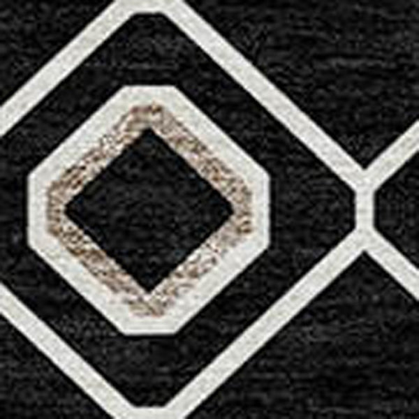 Homeroots 3' X 5' Southwestern Washable Indoor Outdoor Area Rug - Durable, Stylish, Stain Resistant Design Black Polyester 612175