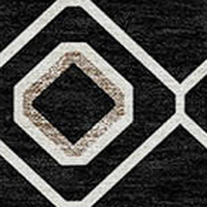 Homeroots 3' X 5' Southwestern Washable Indoor Outdoor Area Rug - Durable, Stylish, Stain Resistant Design Black Polyester 612177
