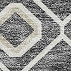 Homeroots 3' X 5' Southwestern Washable Indoor Outdoor Area Rug - Durable, Stylish, Stain Resistant Design Gray Polyester 612179