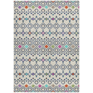Homeroots 3' X 5' Southwestern Washable Indoor Outdoor Area Rug - Durable, Stylish, Stain Resistant Design Linen Polyester 612190