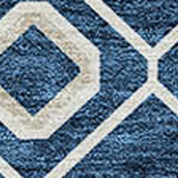 Homeroots 3' X 5' Southwestern Washable Indoor Outdoor Area Rug - Durable, Stylish, Stain Resistant Design Navy Blue Polyester 612202